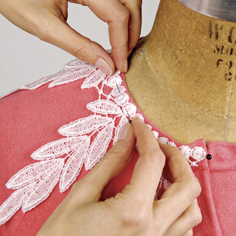 Embellish Your Cardigan with Lace Threads