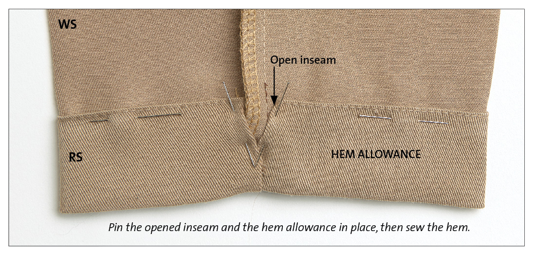 hemming tapered pants