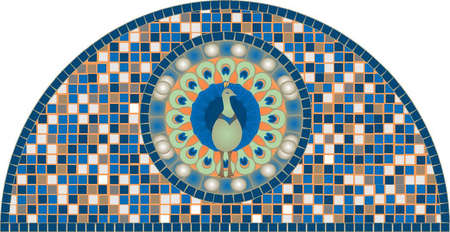 Peacock mosaic