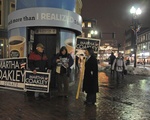 Coakley Supporters Stand Guard