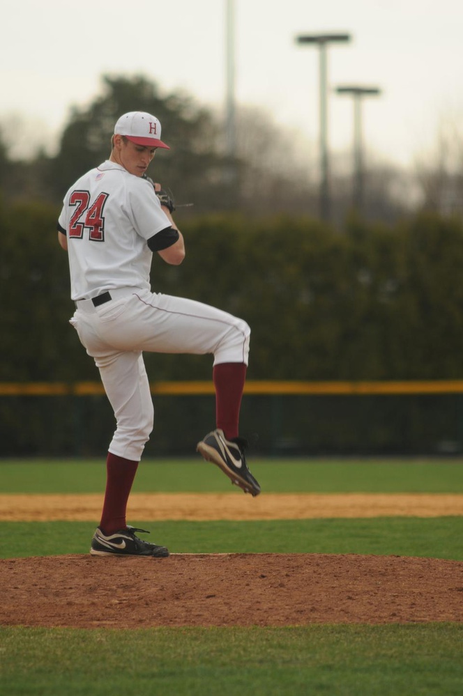 Brent Suter '12, shown here while playing for the Crimson, pitched three innings to earn a save for the Wisconsin Timber Rattlers.