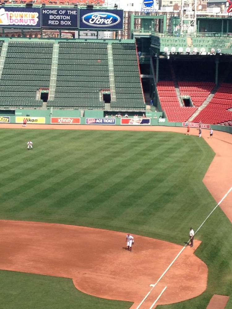 The Harvard baseball team ended its 2013 season with its annual Beanpot contest. Some Red Sox players, shown above, made a brief appearance in right field during the game.