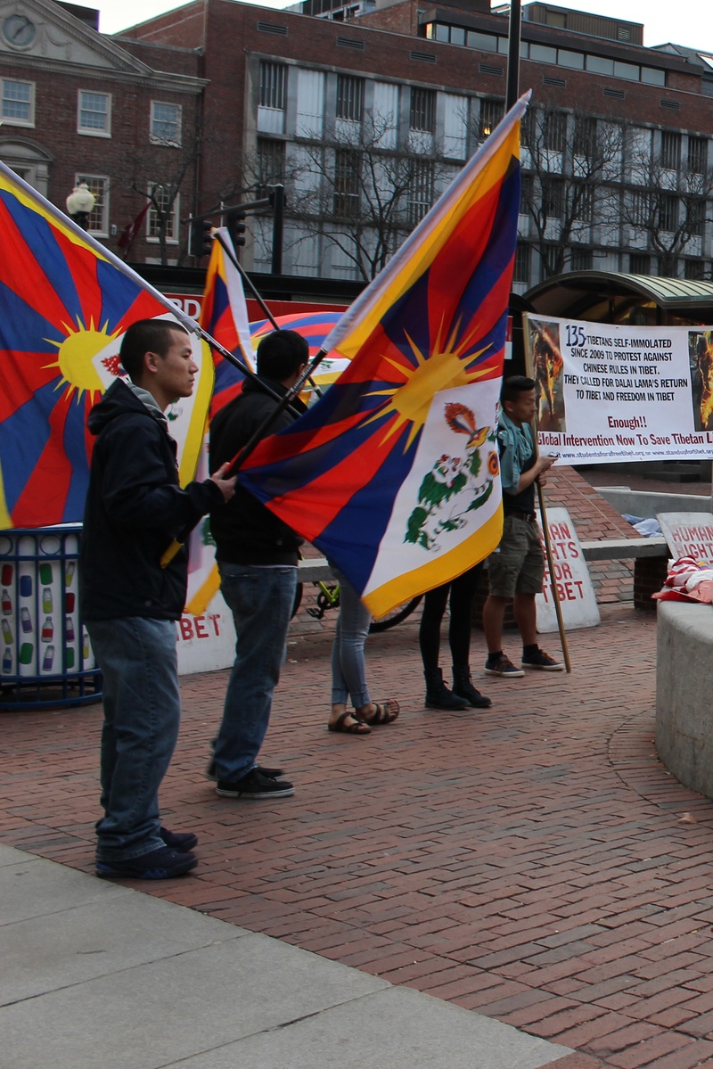 Students for a Free Tibet Protest in the Square