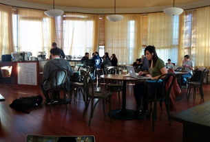 Barker Cafe on a sunny afternoon. 