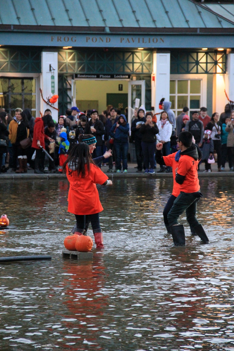 Pumpkin Float at Boston Common's Frog Pond