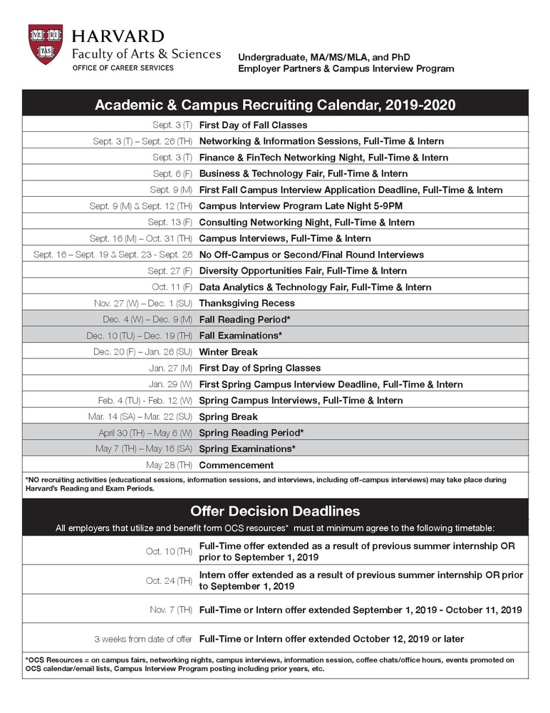 OCS Calendar Page 1 | Sponsored | The Harvard Crimson