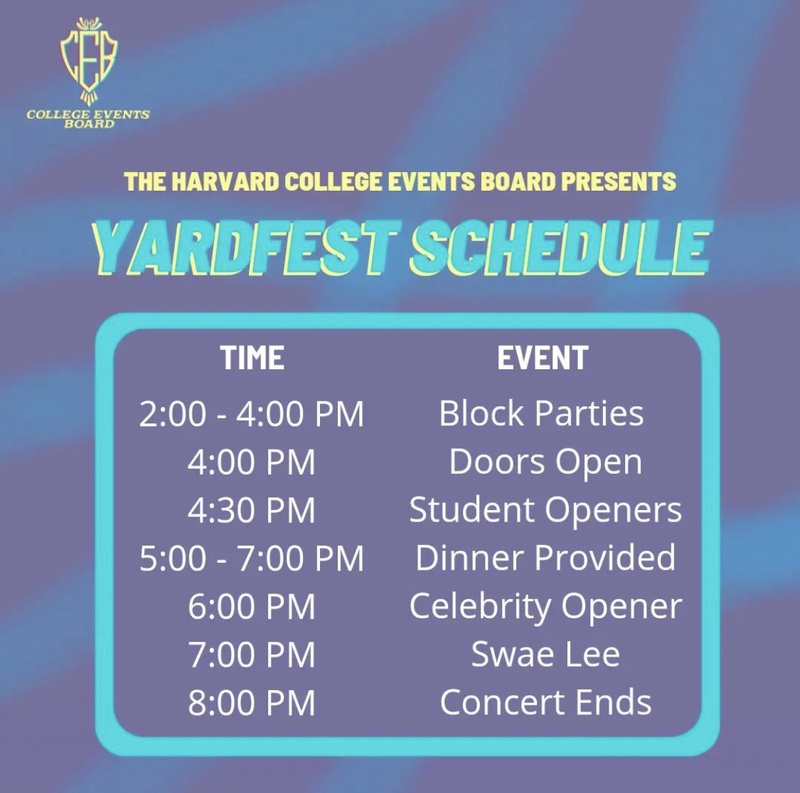 yardfest schedule