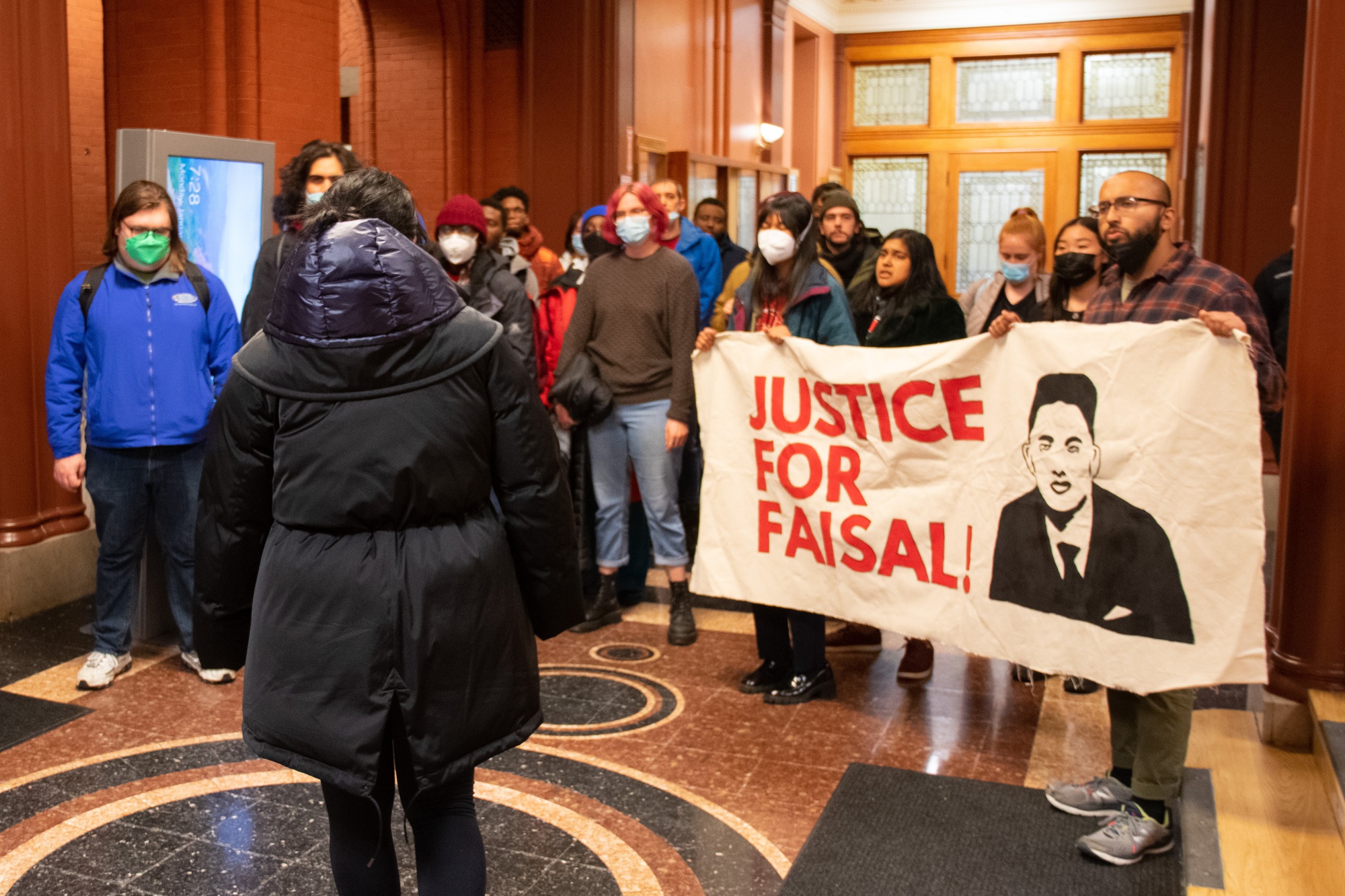 Protesters March Into City Hall to Demand Justice for Sayed Faisal | News - Vimarsana News