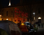 Free Gaza Lights on University Hall