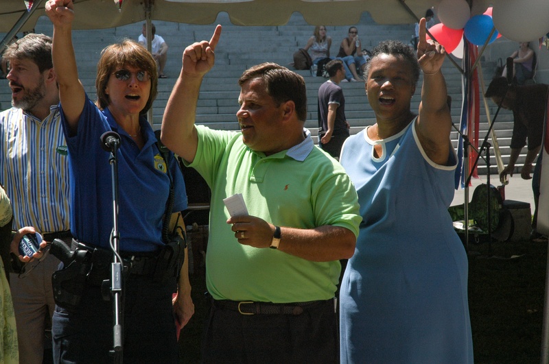 Mayor Sullivan and Councilor Simmons at Senior Lunch