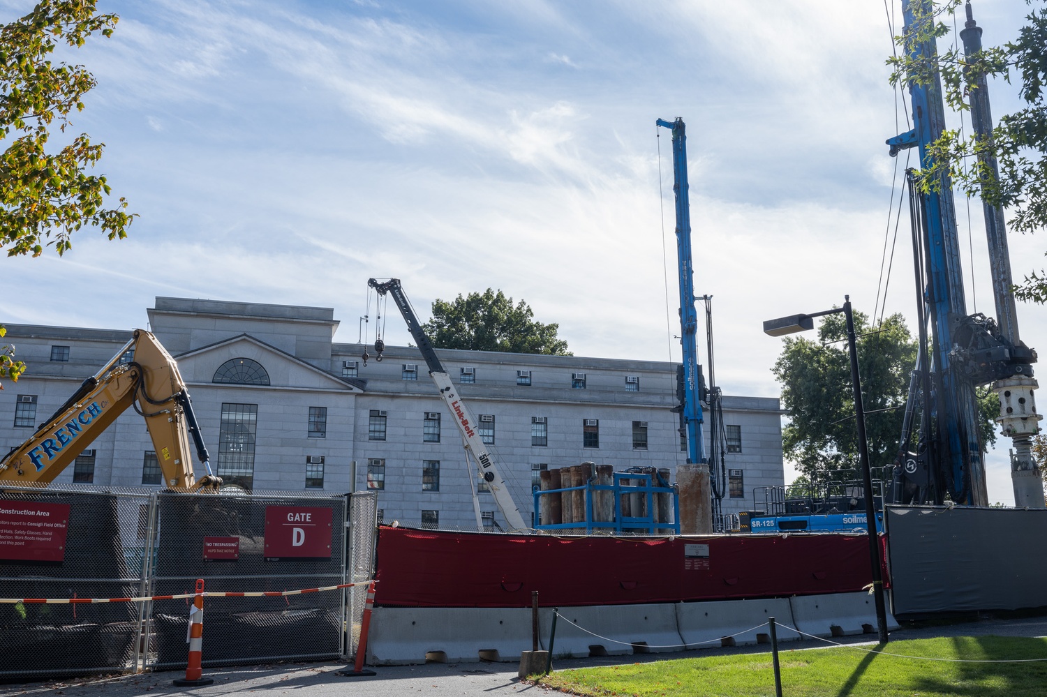 Construction on Pritzker Hall began this summer.