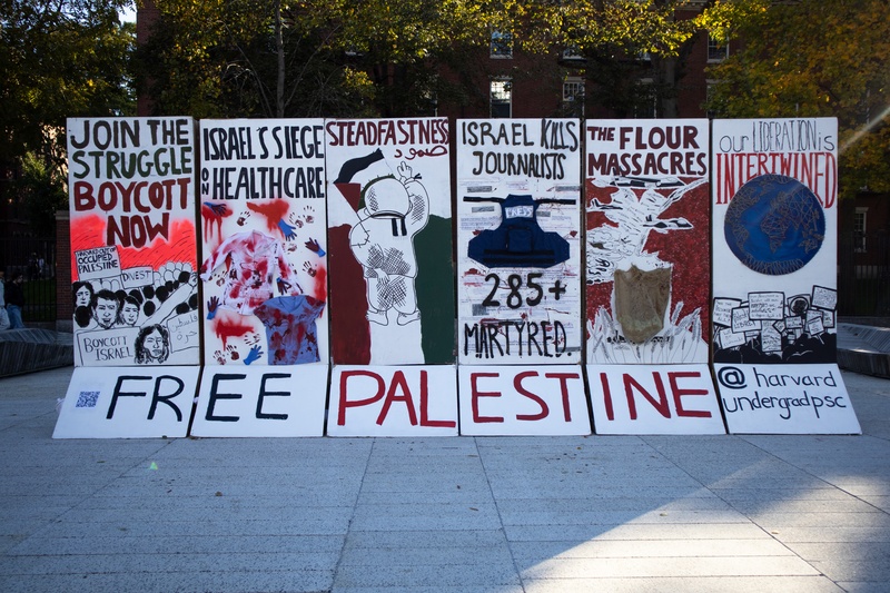 The Harvard Undergraduate Palestine Solidarity Committee's Wall of Resistance