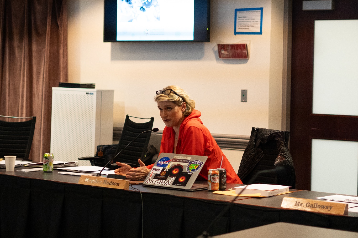 School Committee member Elizabeth C.P. Hudson, who has been a consistent critic of the superintendent search process.