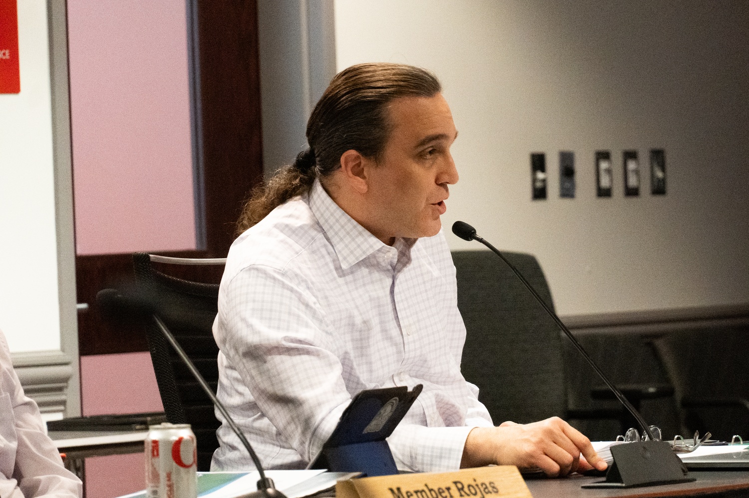 David J. Weinstein speaks at a Cambridge School Committee meeting in April.