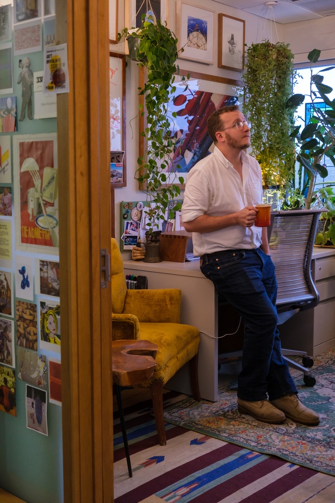 Matt Reichert in his William James office.