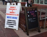 Polling Place Sign Outside Baldwin School