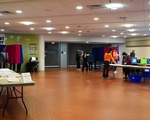 Voters Inside of Cambridge Rindge and Latin School