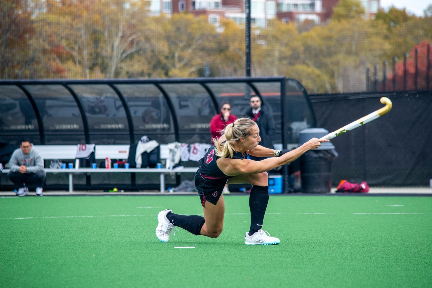 Sophomore Tilly Butterworth shoots against Brown.