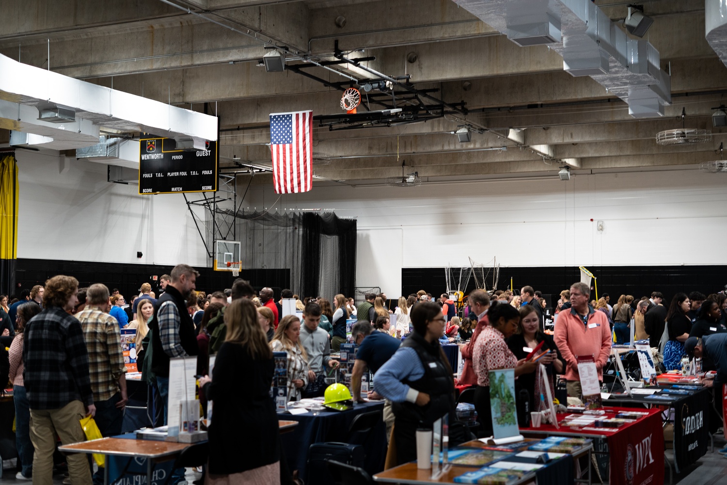 Students gather at the National Association for College Admissions Counseling's fair