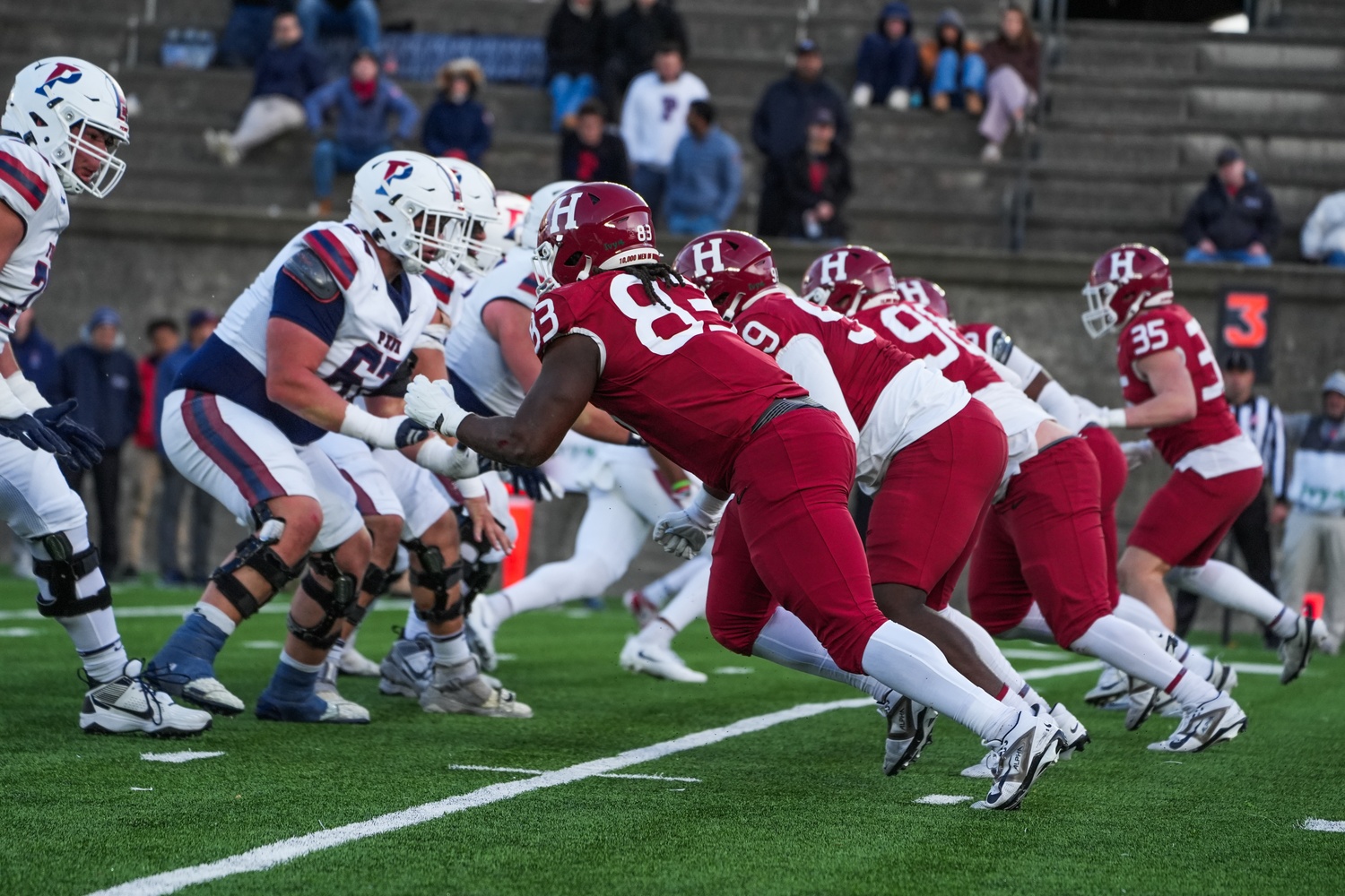 Harvard and Penn on the line.