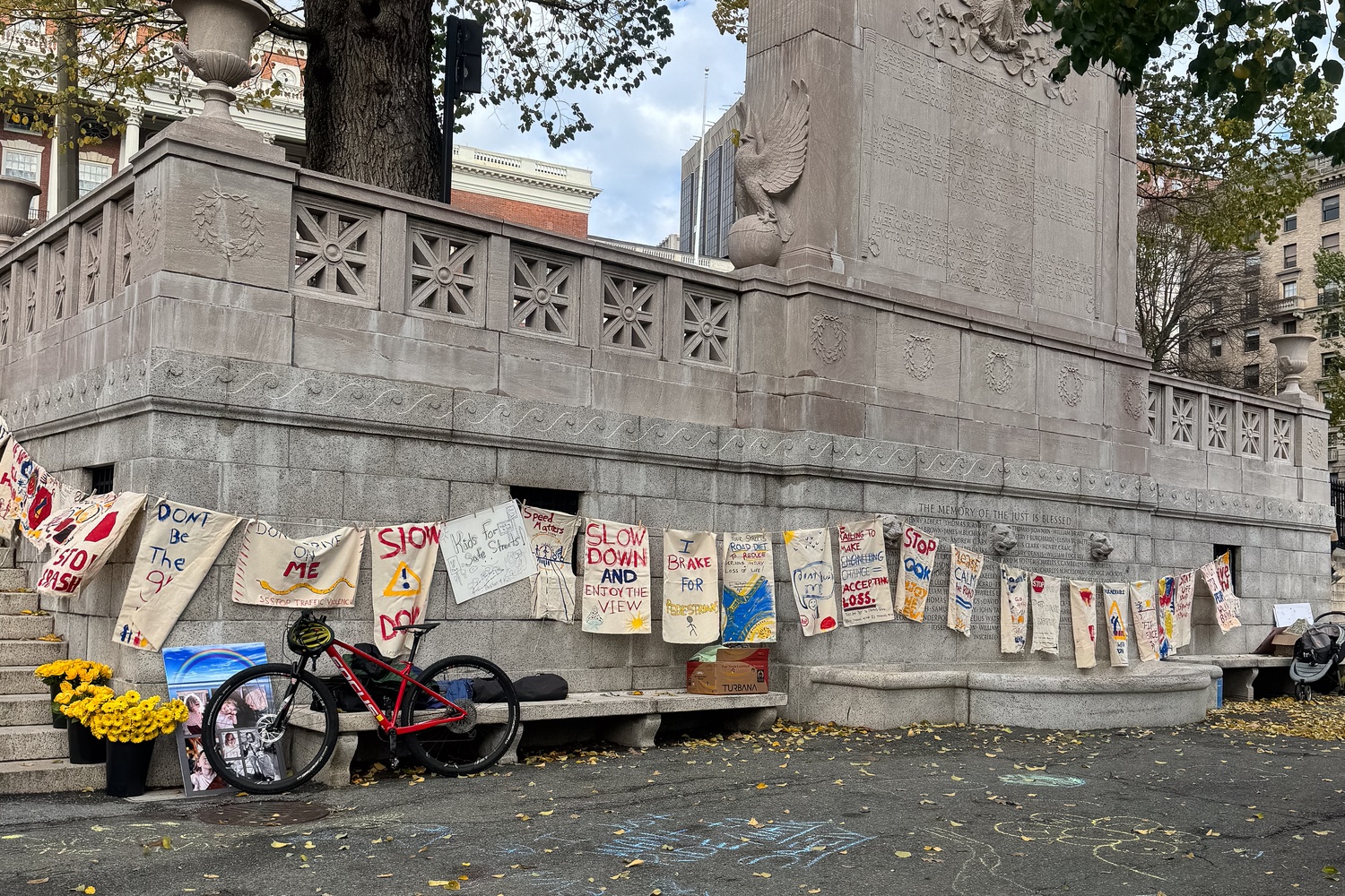 The Bike for your Life Rally was held in front of the Boston State House.