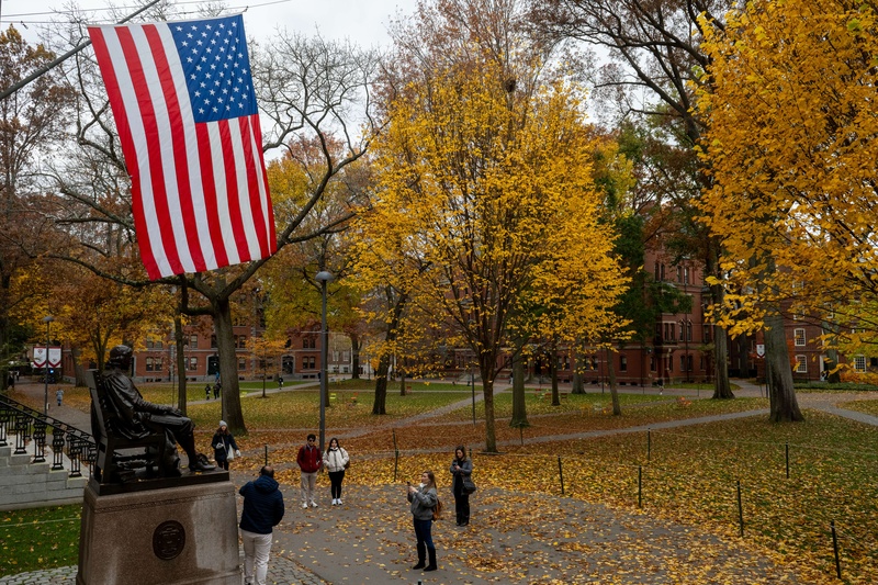 Harvard Square in the Fall