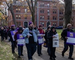32BJ Strike Day 1 - Custodians Marching Through Yard 2