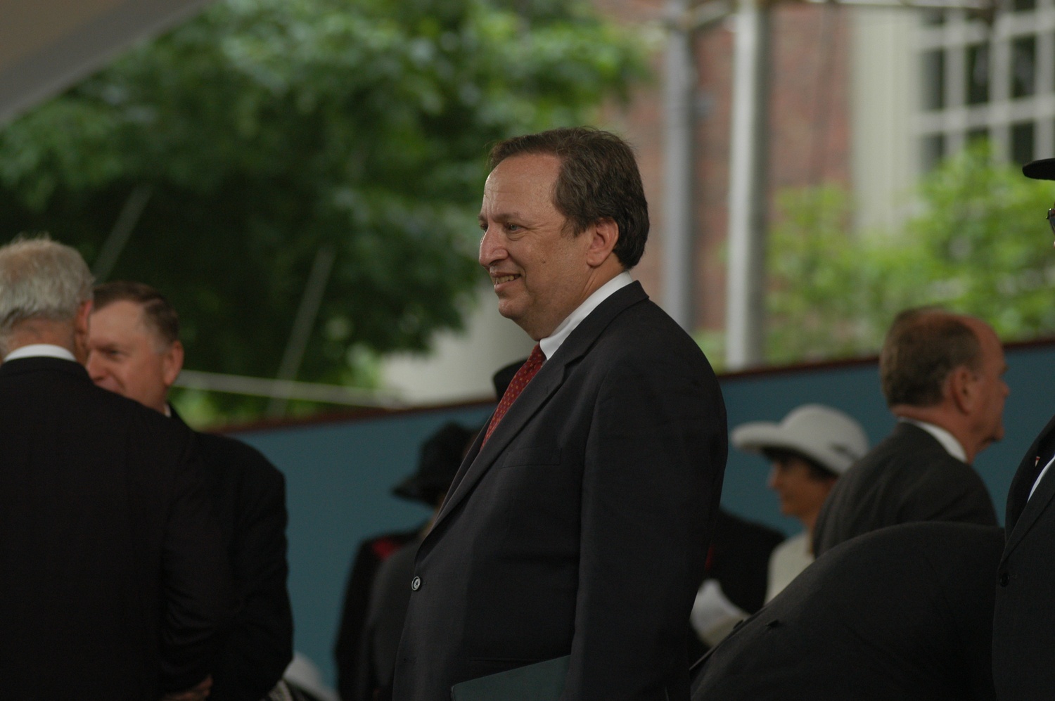 Then-Harvard President Lawrence H. Summers at the University's 2005 Commencement ceremony. The news that Summers continued communicating with Jeffrey E. Epstein through summer 2019 drew fierce criticism from some Harvard students.