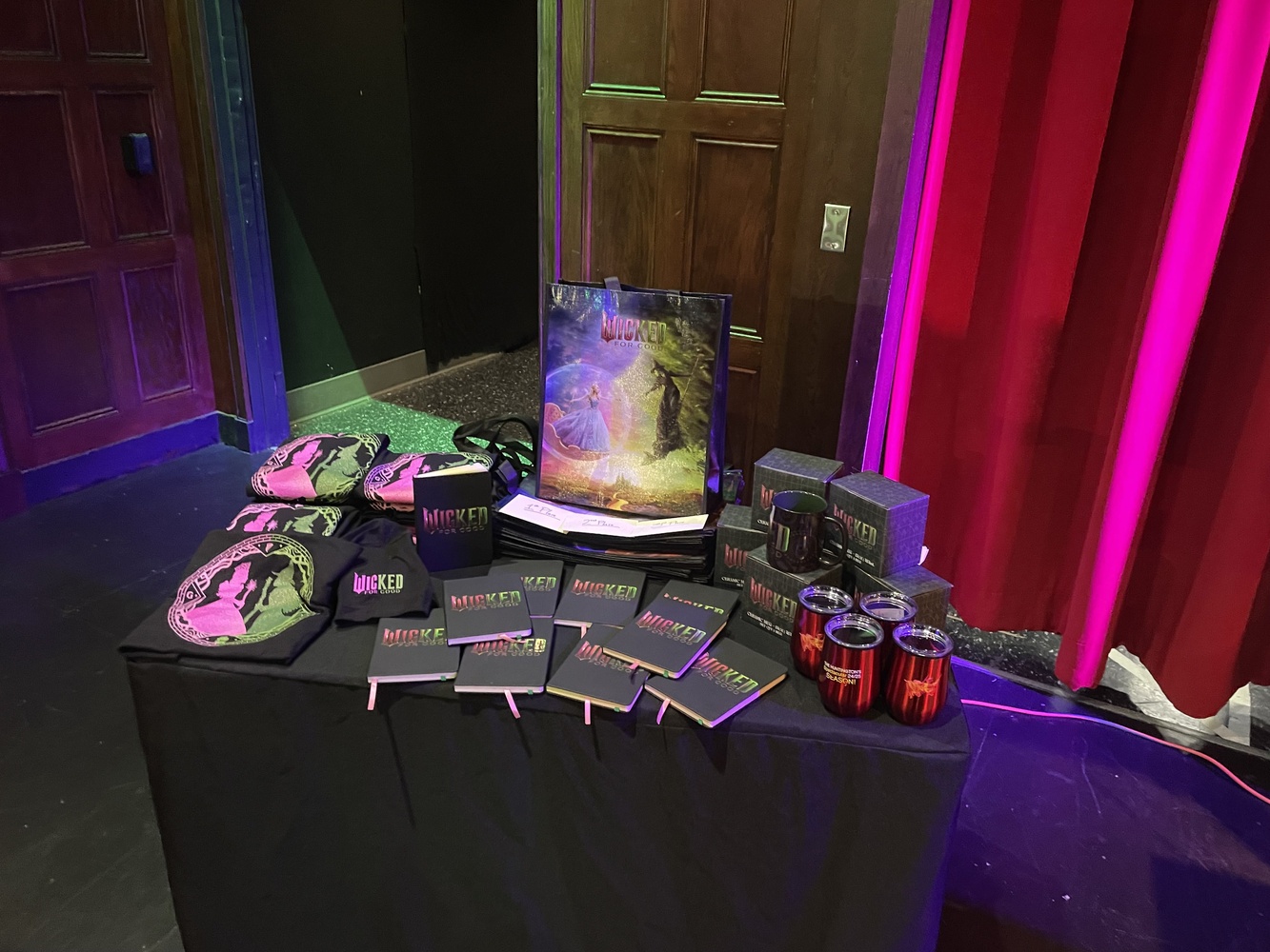 Prizes for winning teams at The Huntington and Trident Booksellers' "Wicked"-themed trivia.