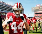 Kyle Juszczyk '13 Poses on the Field in Levi's Stadium