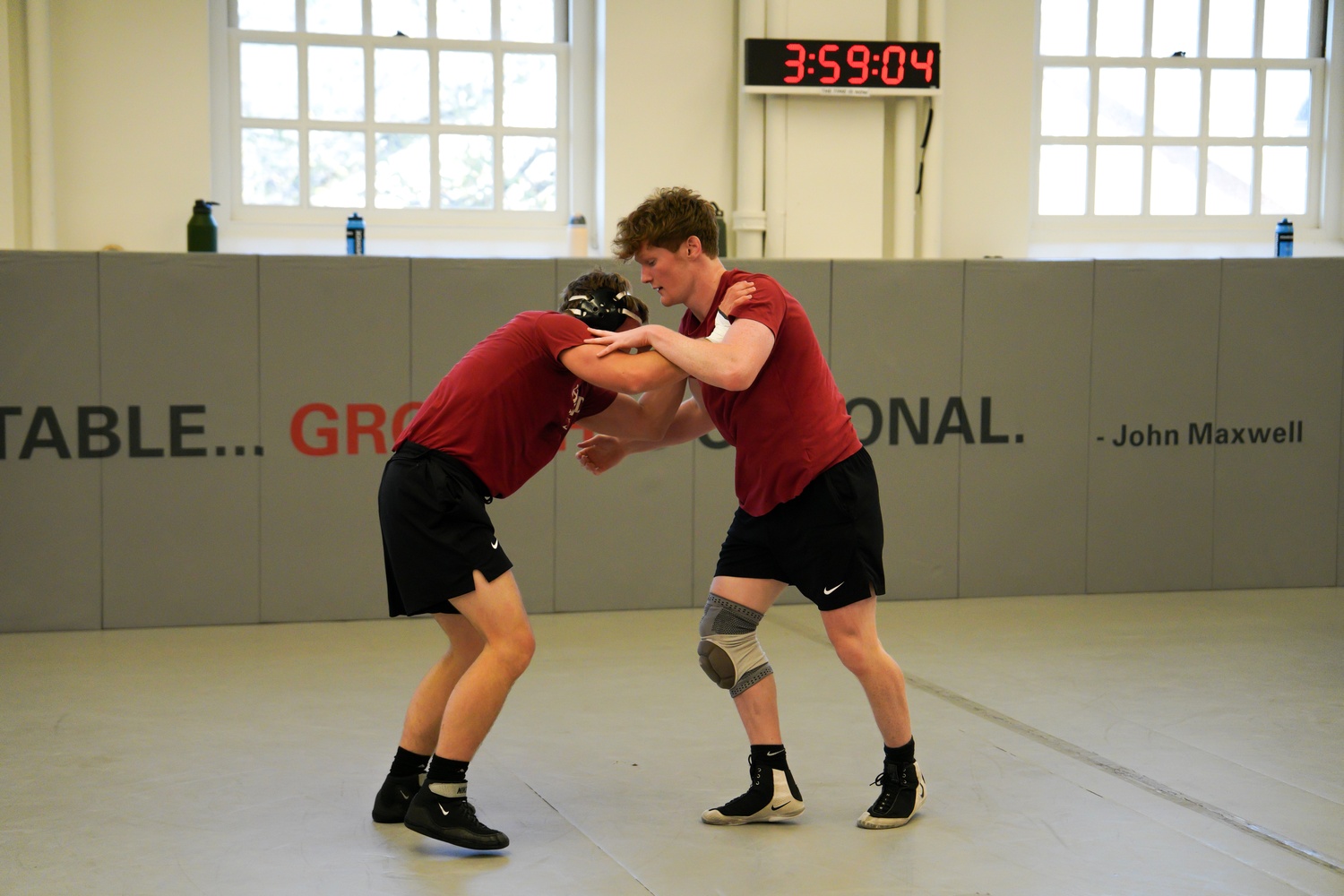 Freshman Robert Kucharczk practices with a teammate. The Fairfax Station, Va., native is a Virginia State Champion. 