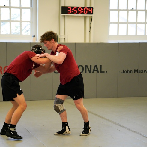 Robert Kucharczk Practices With a Teammate  