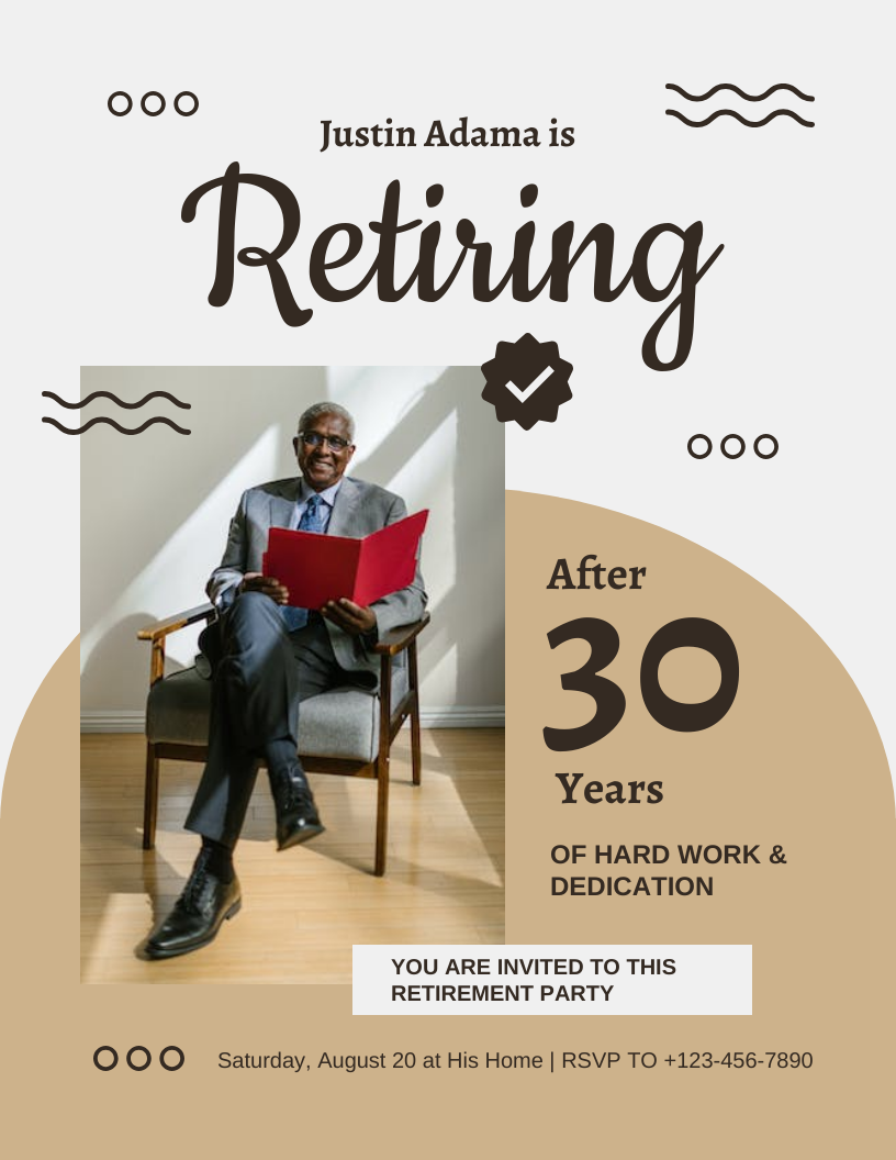 Retirement Poster Template