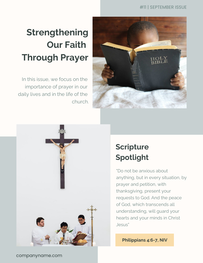 Modern and Elegant Pastel Church Newsletter