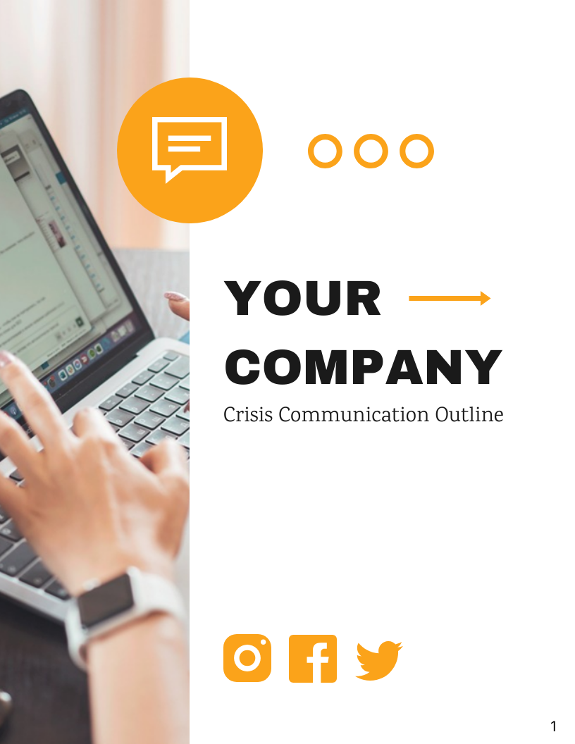 White Black And Yellow Clean Minimalist Professional Crisis