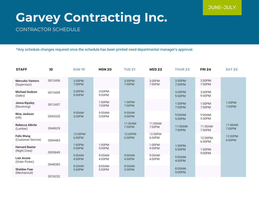 Business Blue Horario De Trabajo Venngage