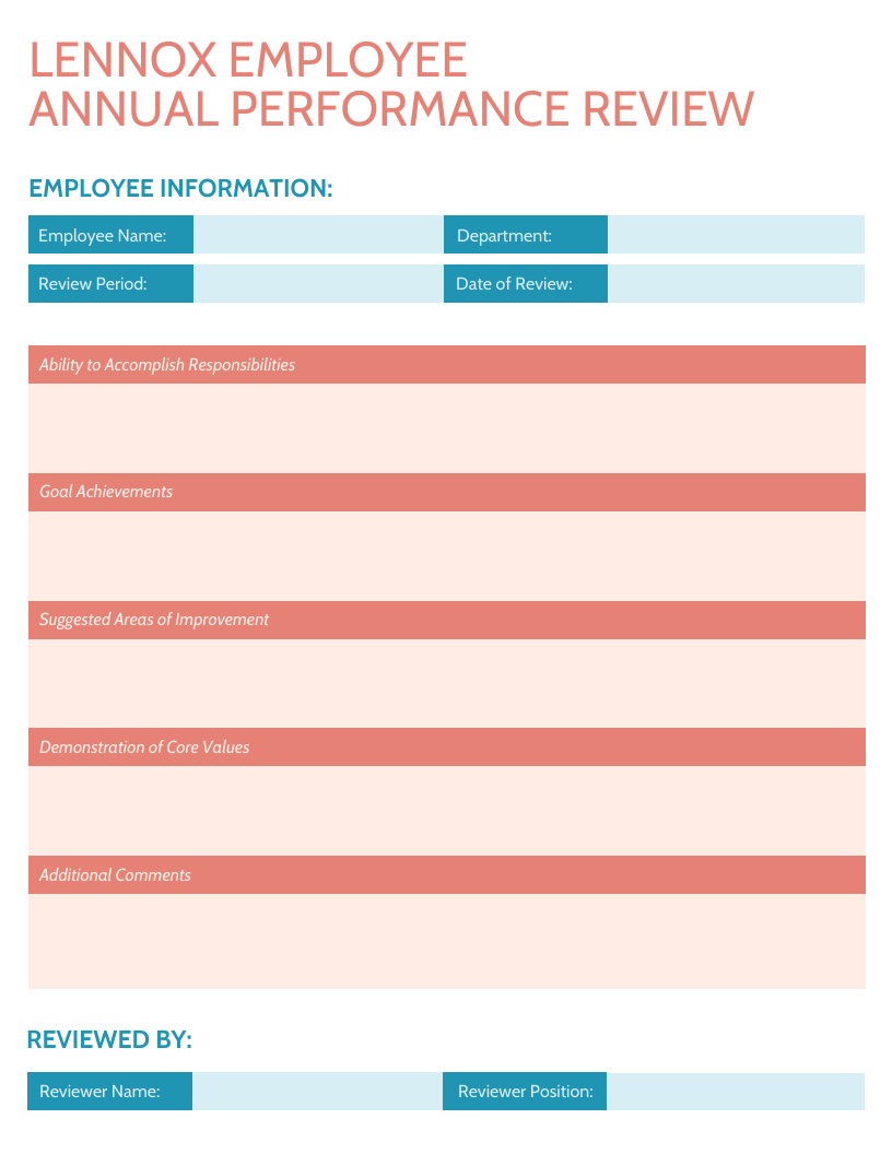Annual Review Report Template Atlanticcityaquarium