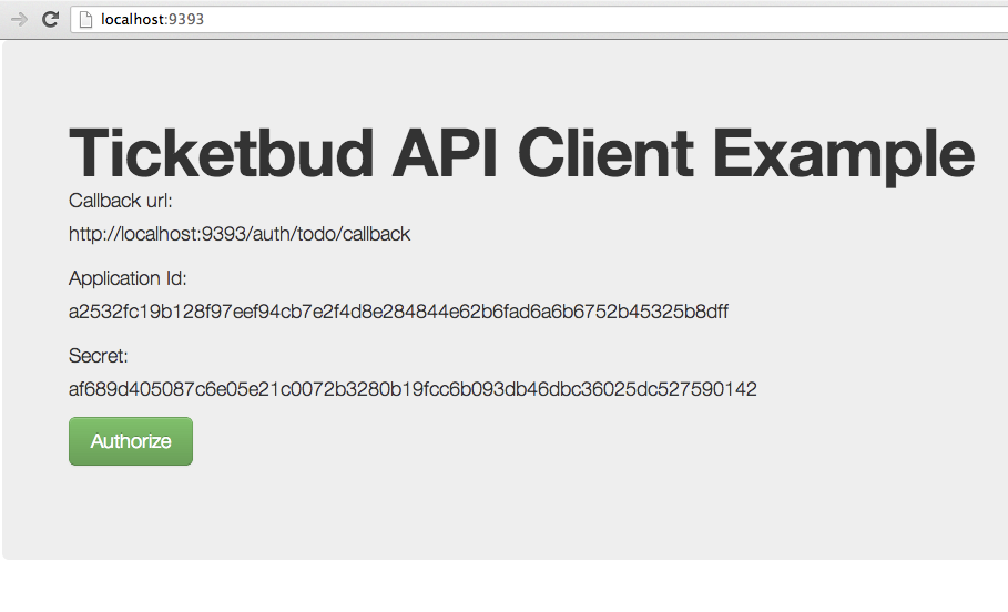 Screenshot of simple client Screenshot
