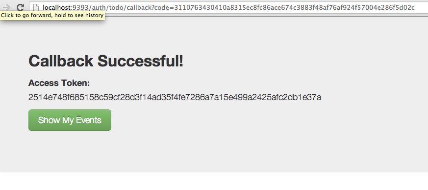 Screenshot of callback Screenshot