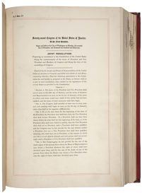 Twentieth Amendment to the United States Constitut