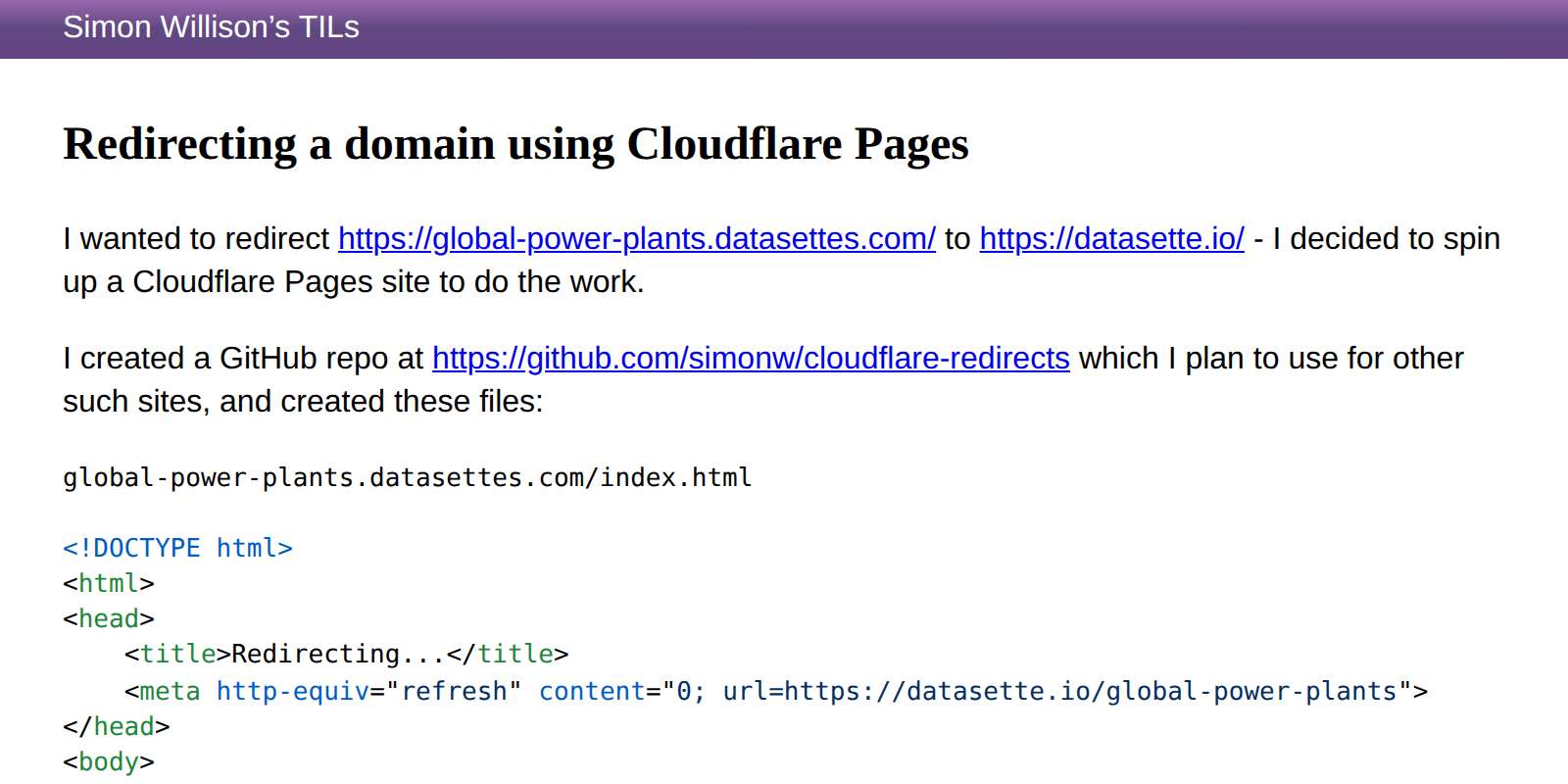 Redirecting a domain using Cloudflare Pages