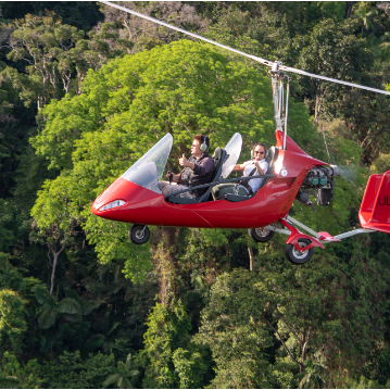 Experiencia de vuelo en Selva Bananito