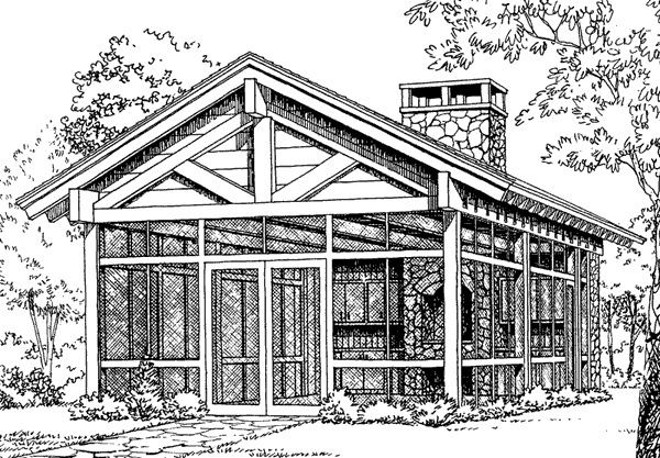 Screened Outdoor Kitchen