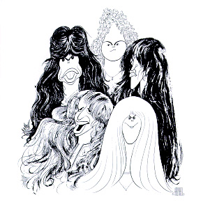 The portrait of the band on the album cover was drawn by the celebrity caricaturist Al Hirschfeld.