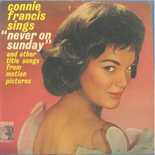 Connie Francis Sings "Never on Sunday" Album Cover