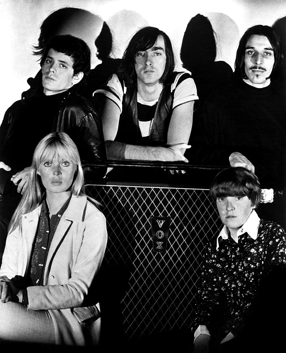 The Velvet Underground and Nico in 1966. Clockwise from top left: Lou Reed, Sterling Morrison, John Cale, Moe Tucker and Nico.