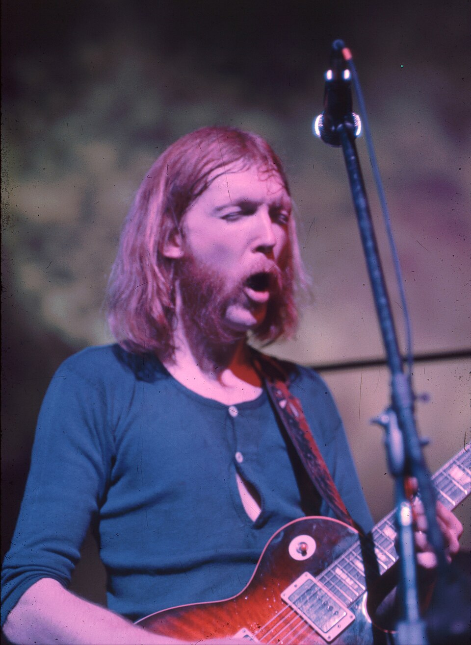 Duane Allman played with The Allman Brothers Band at the Fillmore East in New York City, 1971
