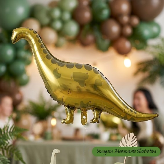 Balão Dinossauro Brontossauro - Festa Jurassica - 60 x 90 cm - Animare - Valor Unitário