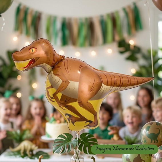 Balão Dinossauro Velociraptors - Festa Jurassica - 105 x 82 cm - Animare - Valor Unitário