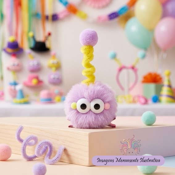 Mini Presilha Monstrinho Lilás – Cabelo Maluco Infantil – Valor Unitário